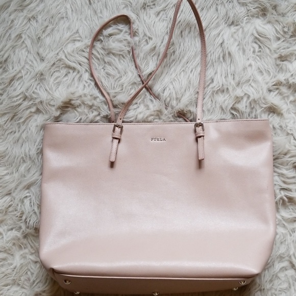 Furla Handbags - FURLA Dusty Rose Saffiano Leather Tote
